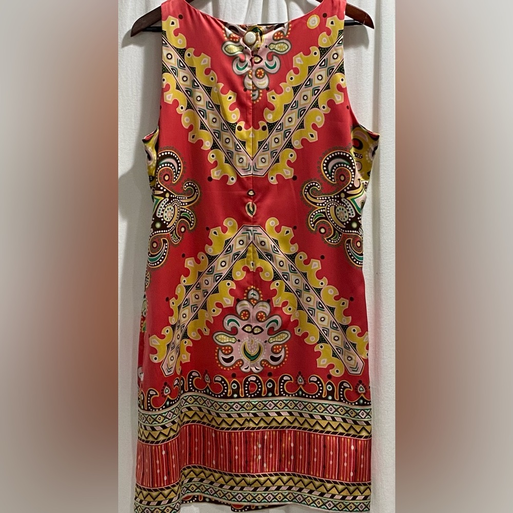 Nicole by Nicole Miller Colorful Sleeveless Sz 14 Paisley Print Shift Dress - Picture 12 of 16